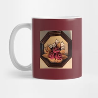 Artwork wood and leather Mug